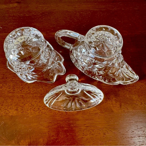 Vintage Sugar Bowl & Creamer Dublin Crystal by Shannon Crystal by Godinger 3 pc - Picture 3 of 3